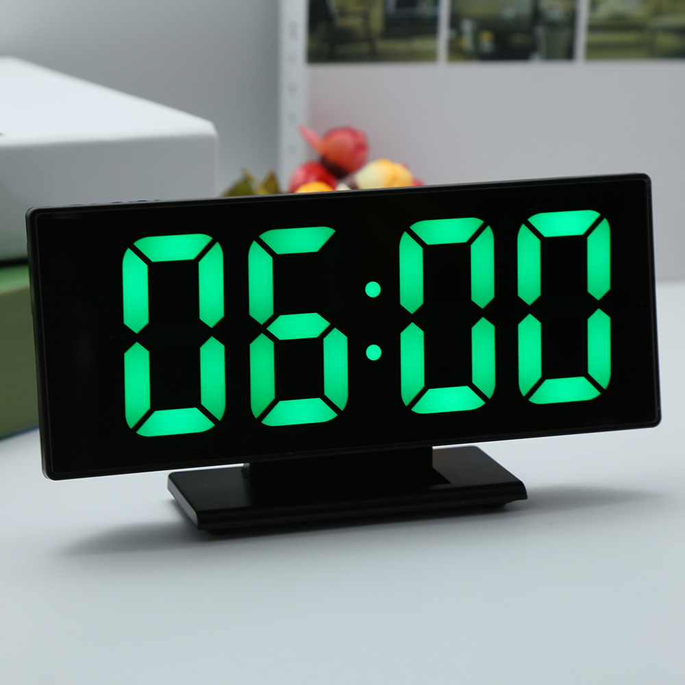 Цифровой будильник, светодиодные электронные зеркальные часы abay